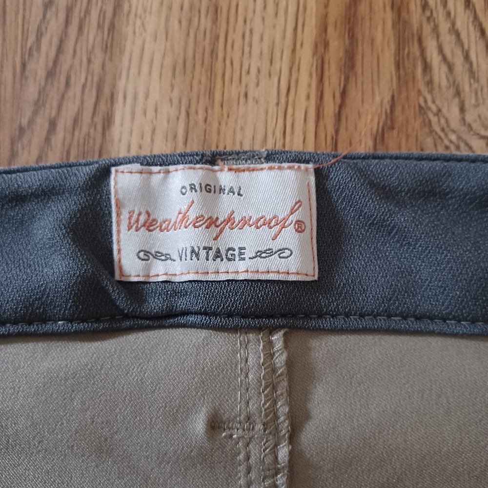 Original Weatherproof Vtg Pants Men's 40x30 Beige Stretch Hiking Outdoor Utility - Picture 3 of 10